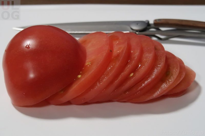 deejoの37gでトマトを切ったところ