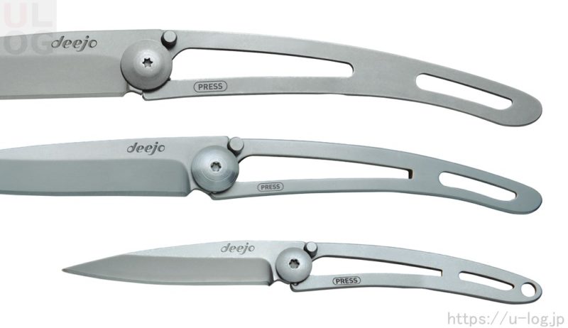 deejoのナイフのサイズの種類